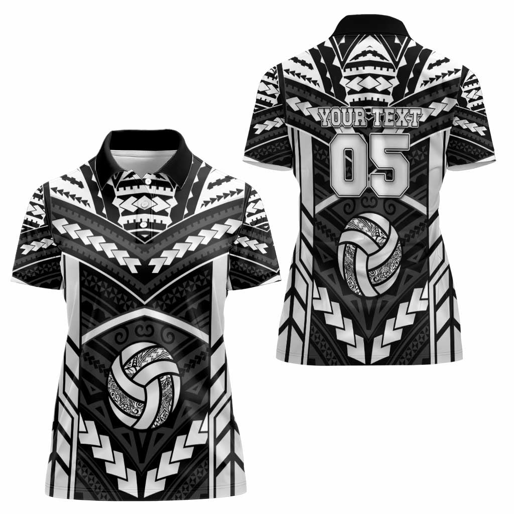 Custom Polynesia Beach Volleyball Women Polo Shirt Polynesian Tribal Pattern - Polynesian Pride