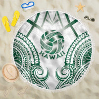 Hawaii Volleyball Beach Blanket Polynesian Pattern LT05 One Size 150cm Teal - Polynesian Pride