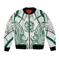 Custom Hawaii Volleyball Bomber Jacket Polynesian Pattern LT05 Unisex Teal - Polynesian Pride