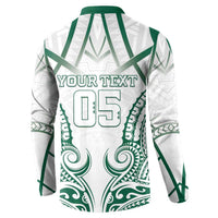 Custom Hawaii Volleyball Button Sweatshirt Polynesian Pattern - Polynesian Pride