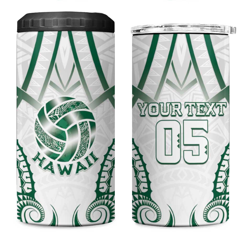 Custom Hawaii Volleyball 4 in 1 Can Cooler Tumbler Polynesian Pattern - Polynesian Pride