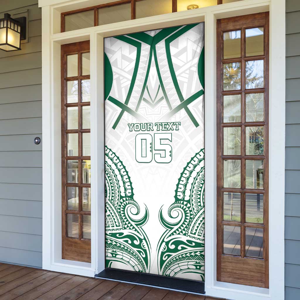 Custom Hawaii Volleyball Door Cover Polynesian Pattern - Polynesian Pride