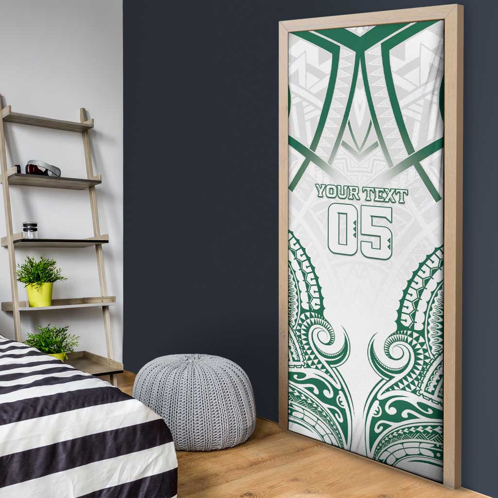 Custom Hawaii Volleyball Door Cover Polynesian Pattern - Polynesian Pride