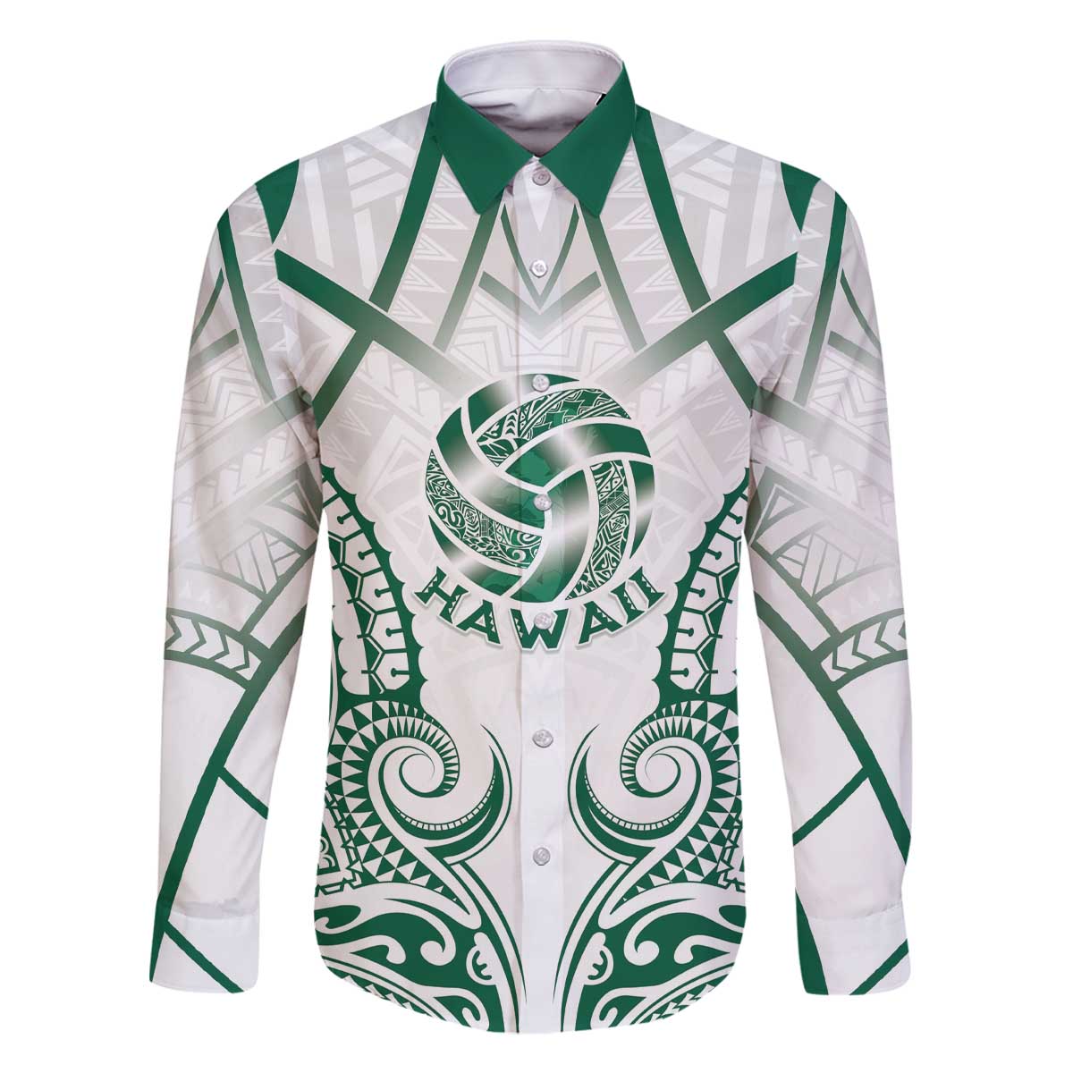 Custom Hawaii Volleyball Family Matching Off The Shoulder Long Sleeve Dress and Hawaiian Shirt Polynesian Pattern - Polynesian Pride