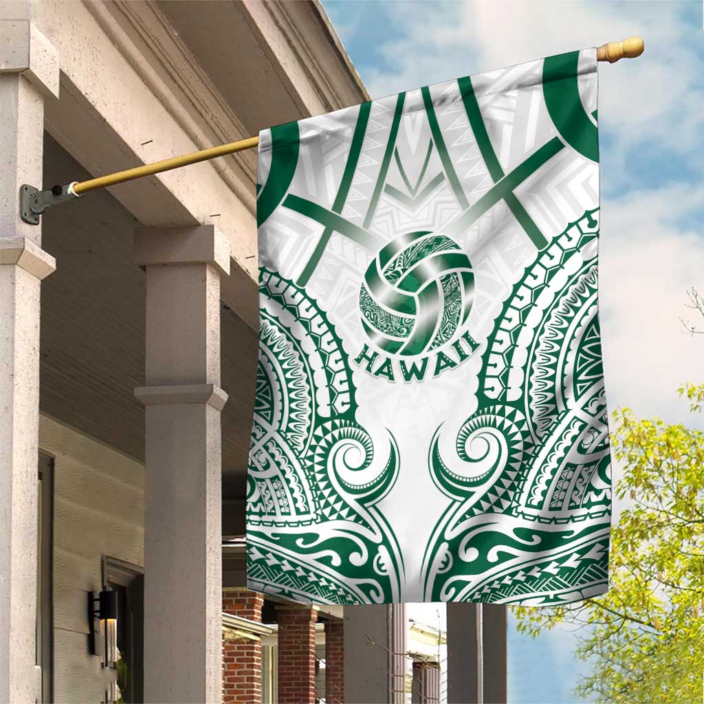 Hawaii Volleyball Garden Flag Polynesian Pattern - Polynesian Pride
