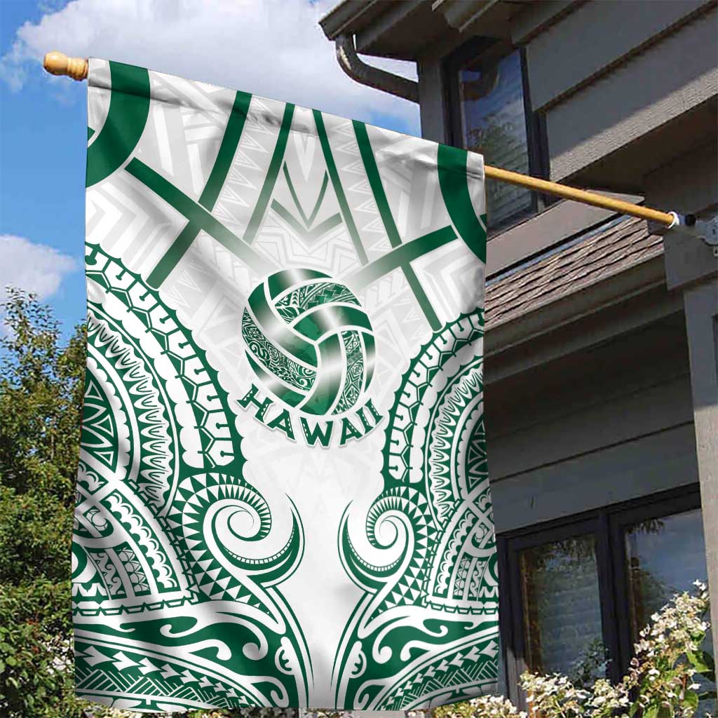 Hawaii Volleyball Garden Flag Polynesian Pattern - Polynesian Pride