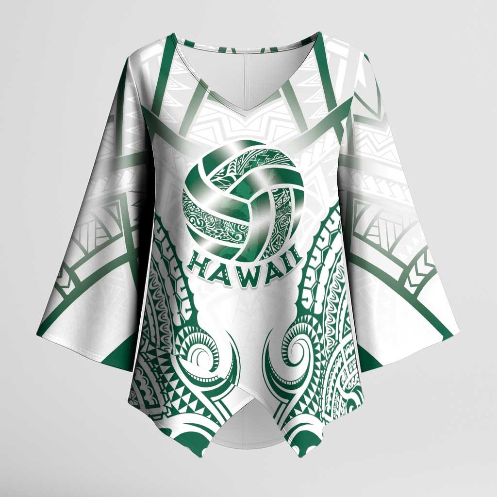 Custom Hawaii Volleyball Kimono Sleeve Blouse Polynesian Pattern - Polynesian Pride