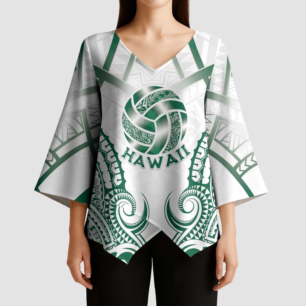 Custom Hawaii Volleyball Kimono Sleeve Blouse Polynesian Pattern - Polynesian Pride