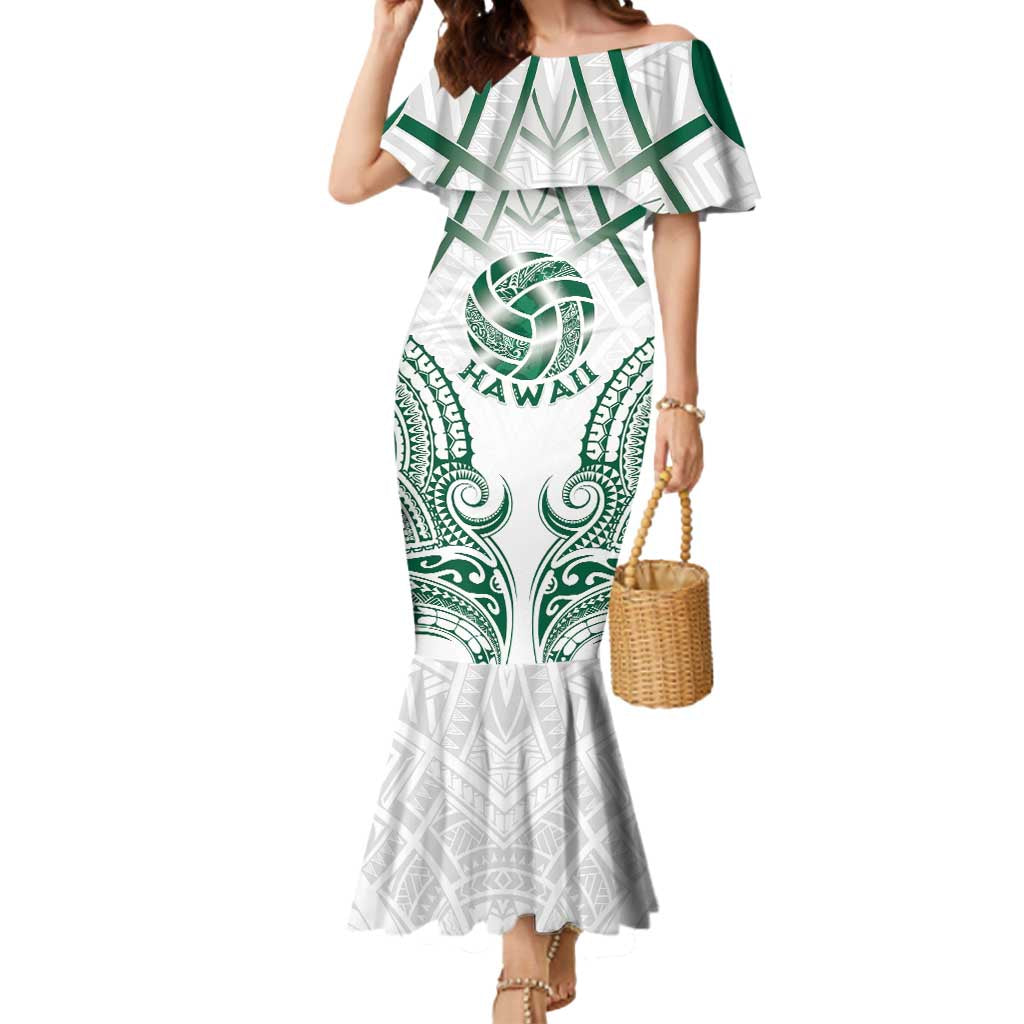 Custom Hawaii Volleyball Mermaid Dress Polynesian Pattern - Polynesian Pride