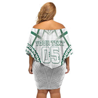 Custom Hawaii Volleyball Off Shoulder Short Dress Polynesian Pattern LT05 - Polynesian Pride