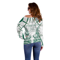 Custom Hawaii Volleyball Off Shoulder Sweater Polynesian Pattern LT05 - Polynesian Pride