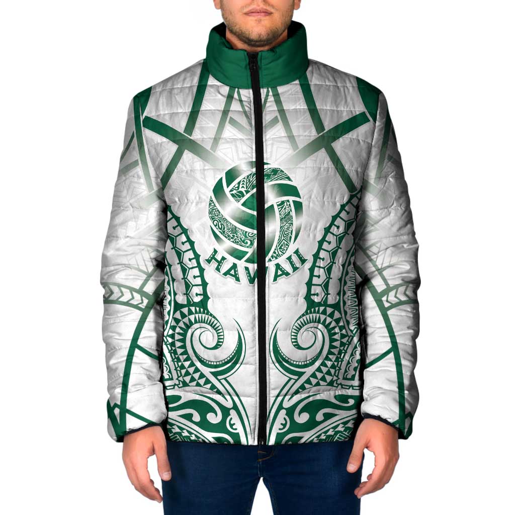 Custom Hawaii Volleyball Padded Jacket Polynesian Pattern - Polynesian Pride