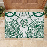 Hawaii Volleyball Rubber Doormat Polynesian Pattern - Polynesian Pride