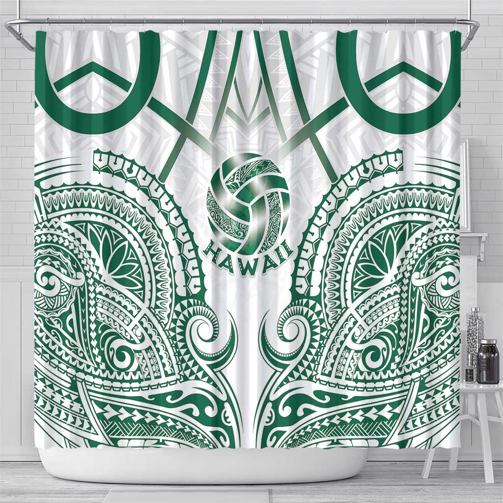 Hawaii Volleyball Shower Curtain Polynesian Pattern - Polynesian Pride