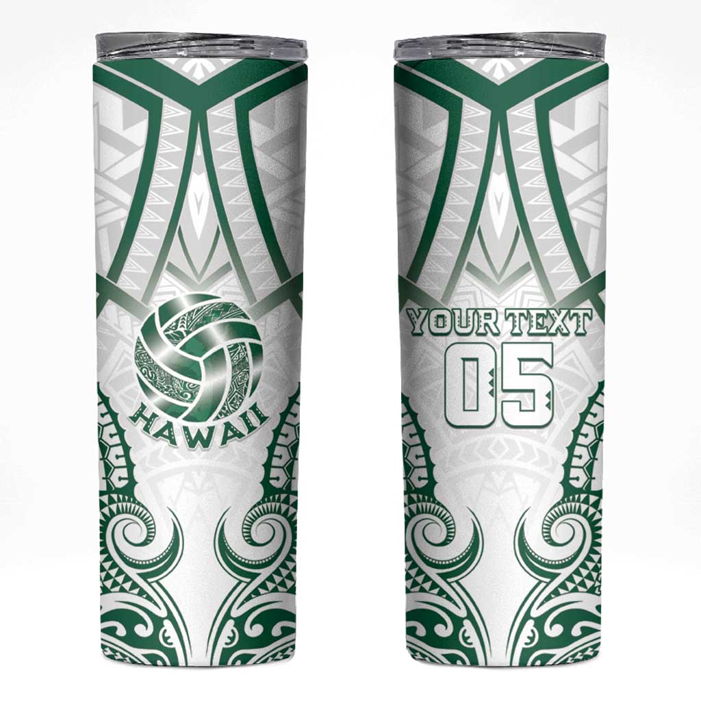 Custom Hawaii Volleyball Skinny Tumbler Polynesian Pattern - Polynesian Pride