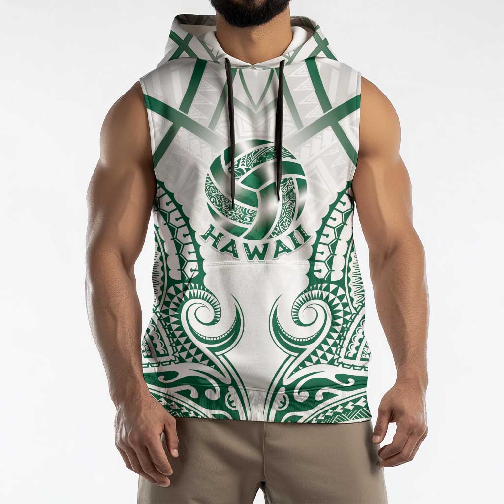 Custom Hawaii Volleyball Sleeveless Hoodie Polynesian Pattern - Polynesian Pride