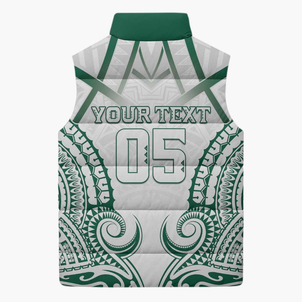 Custom Hawaii Volleyball Sleeveless Puffer Jacket Polynesian Pattern - Polynesian Pride