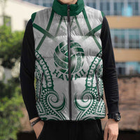 Custom Hawaii Volleyball Sleeveless Puffer Jacket Polynesian Pattern - Polynesian Pride