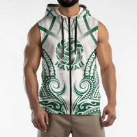 Custom Hawaii Volleyball Sleeveless Zip Hoodie Polynesian Pattern - Polynesian Pride