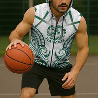 Custom Hawaii Volleyball Sleeveless Zip Hoodie Polynesian Pattern - Polynesian Pride