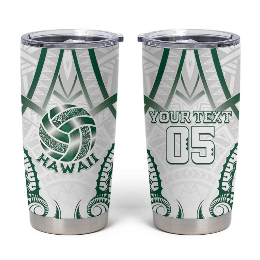 Custom Hawaii Volleyball Tumbler Cup Polynesian Pattern - Polynesian Pride