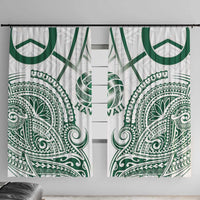 Hawaii Volleyball Window Curtain Polynesian Pattern - Polynesian Pride