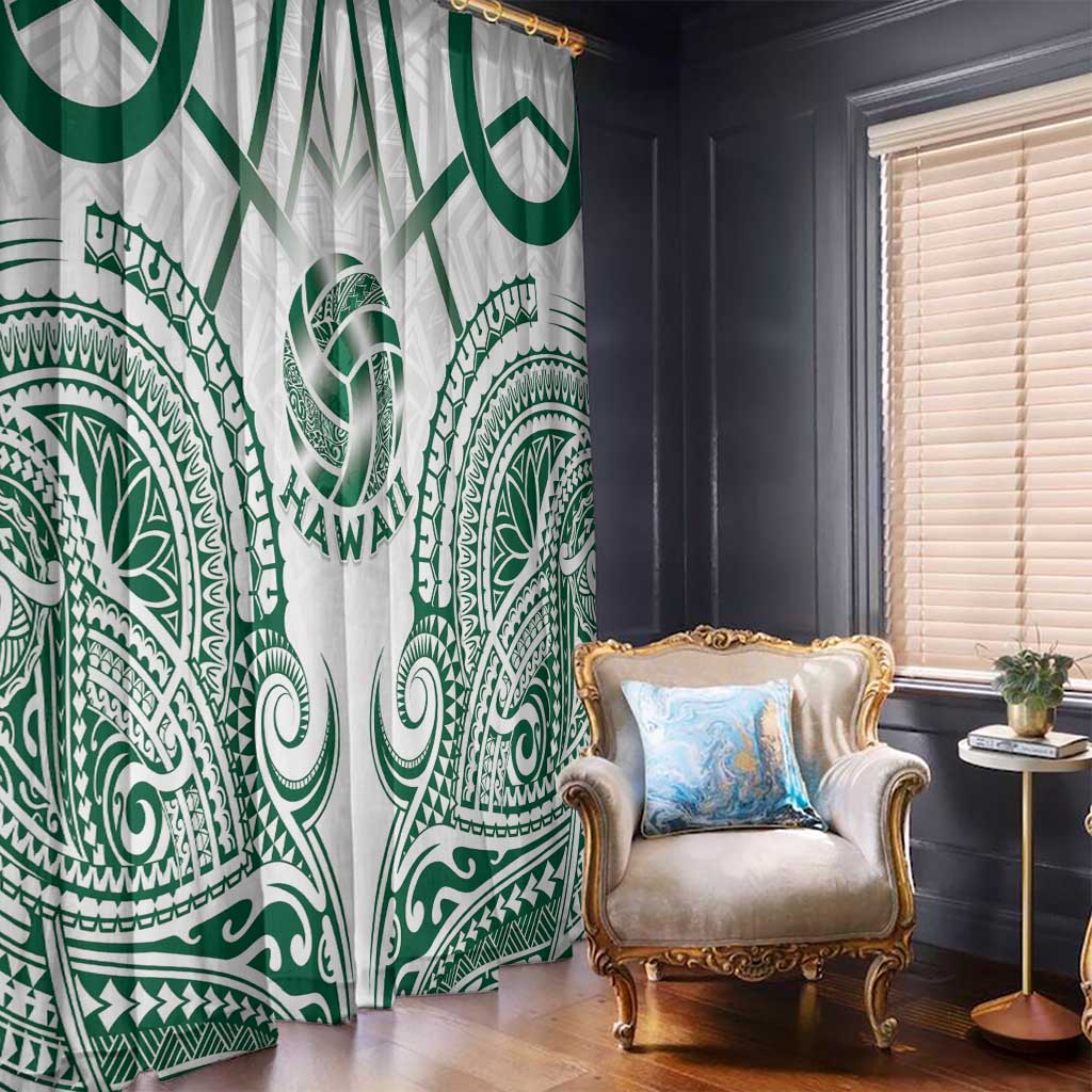 Hawaii Volleyball Window Curtain Polynesian Pattern - Polynesian Pride