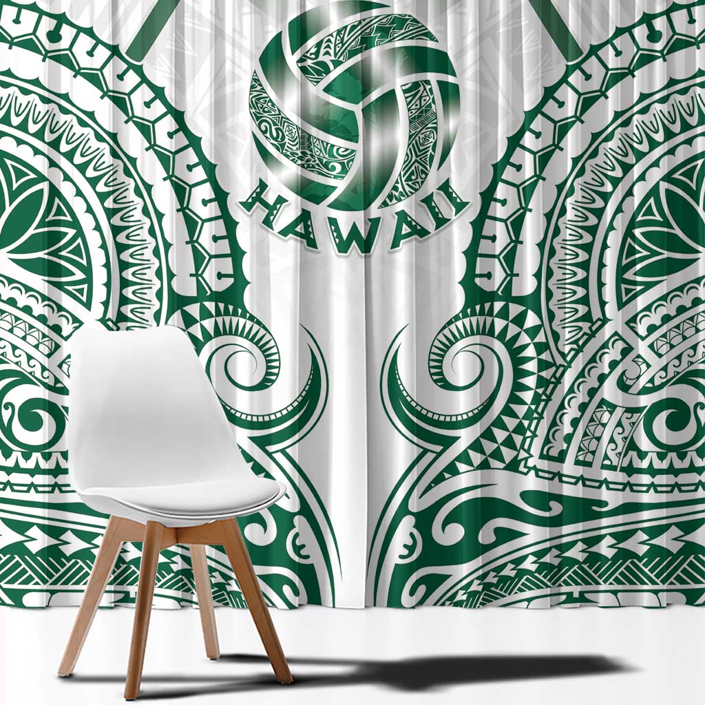 Hawaii Volleyball Window Curtain Polynesian Pattern - Polynesian Pride