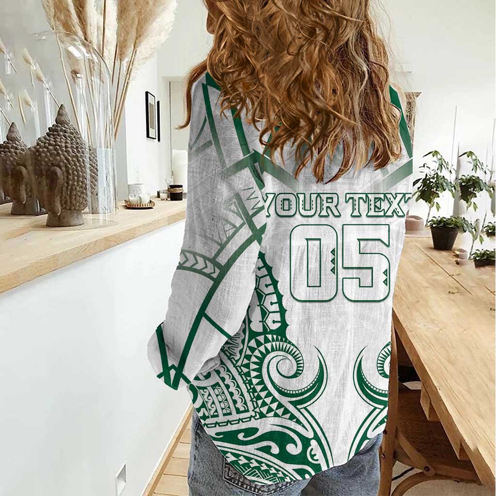 Custom Hawaii Volleyball Women Casual Shirt Polynesian Pattern LT05 - Polynesian Pride