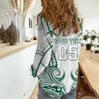 Custom Hawaii Volleyball Women Casual Shirt Polynesian Pattern LT05 - Polynesian Pride
