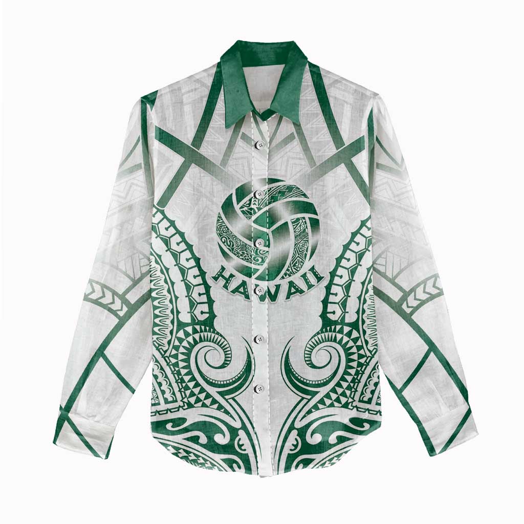 Custom Hawaii Volleyball Women Casual Shirt Polynesian Pattern LT05 - Polynesian Pride