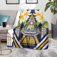 Nauru Independence Day Blanket Coat Of Arms With Plumeria - Polynesian Pride