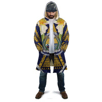 Personalised Nauru Independence Day Cloak Coat Of Arms With Plumeria - Polynesian Pride