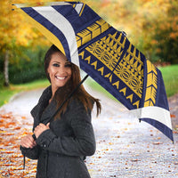 Nauru Independence Day Umbrella Coat Of Arms With Plumeria - Polynesian Pride