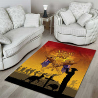 ANZAC Day Area Rug Australia And New Zealand Slouch Hats