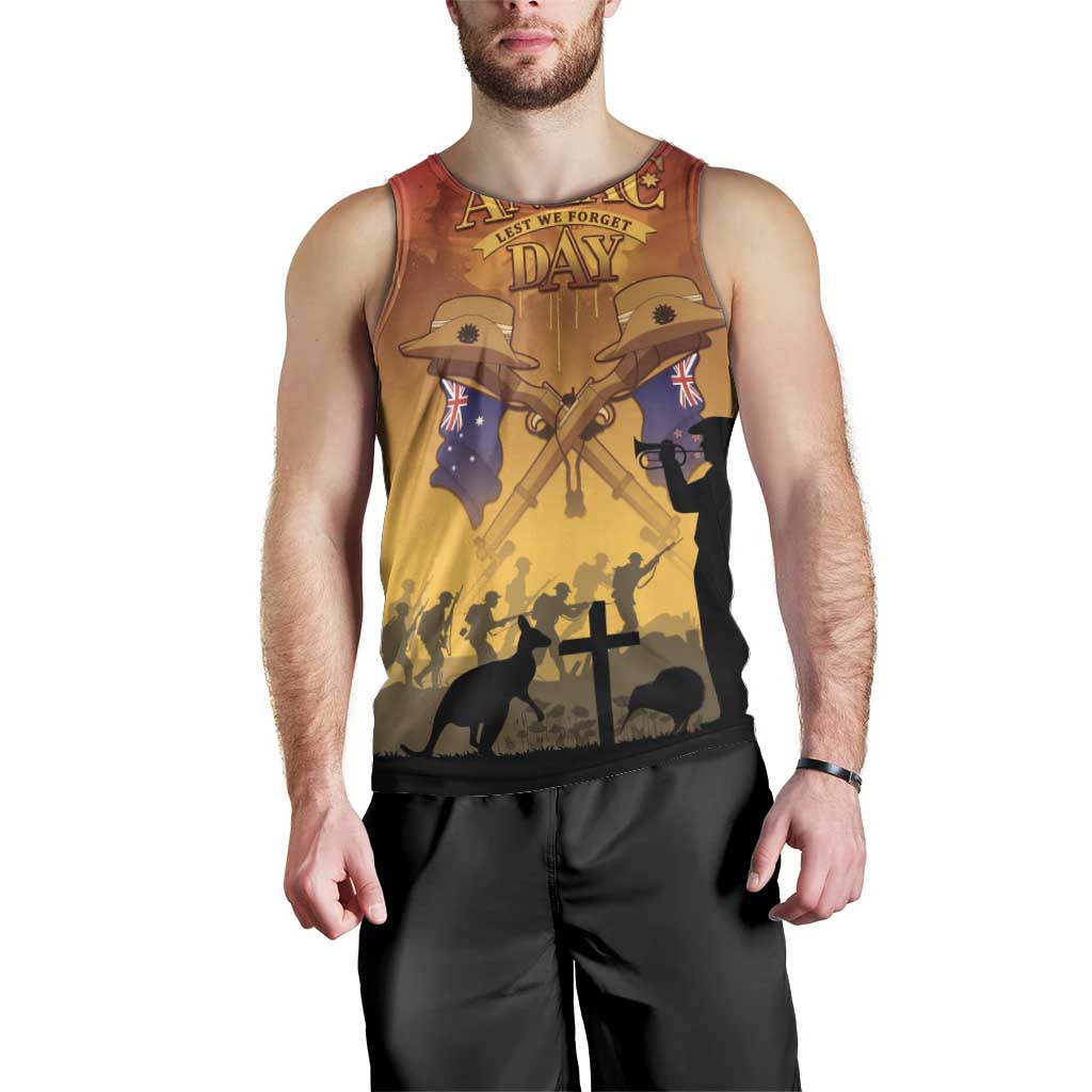 ANZAC Day Men Tank Top Australia And New Zealand Slouch Hats