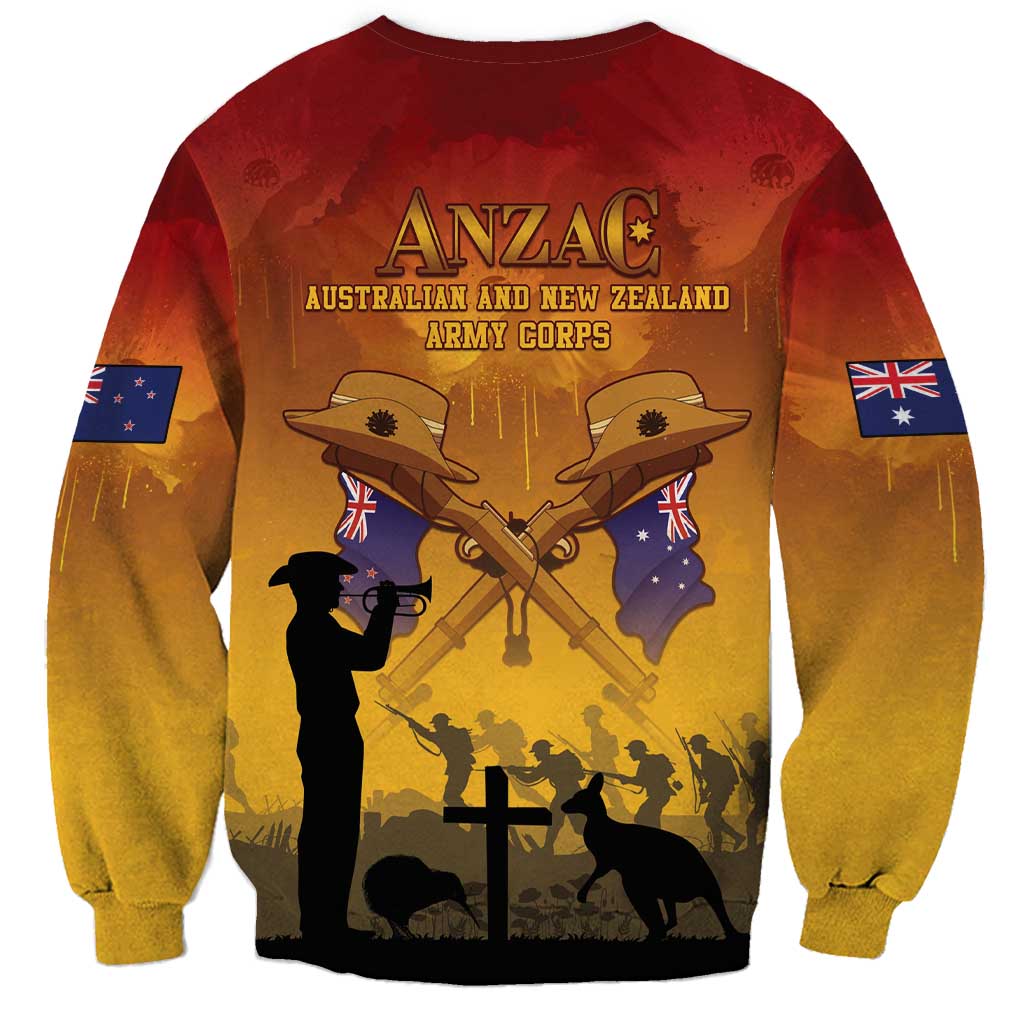 ANZAC Day Sweatshirt Australia And New Zealand Slouch Hats