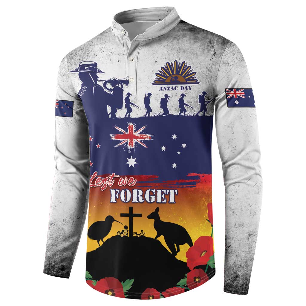 New Zealand And Australia ANZAC Last Post Button Sweatshirt