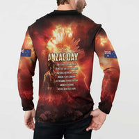 Honouring The ANZAC Spirit Button Sweatshirt Gallipoli Lest We Forget