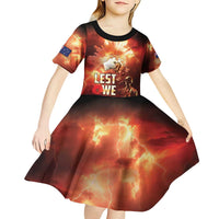 Honouring The ANZAC Spirit Kid Short Sleeve Dress Gallipoli Lest We Forget