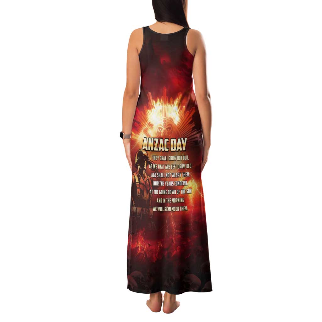 Honouring The ANZAC Spirit Tank Maxi Dress Gallipoli Lest We Forget