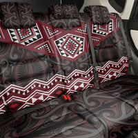 New Zealand Aotearoa Back Car Seat Cover Red Taniko Art Maori Pattern