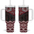 New Zealand Aotearoa Tumbler With Handle Red Taniko Art Maori Pattern