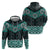 New Zealand Aotearoa Hoodie Turquoise Taniko Art Maori Pattern