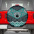 New Zealand Aotearoa Spare Tire Cover Turquoise Taniko Art Maori Pattern