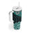 New Zealand Aotearoa Tumbler With Handle Turquoise Taniko Art Maori Pattern