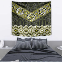 New Zealand Aotearoa Tapestry Yellow Taniko Art Maori Pattern