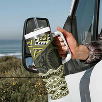 New Zealand Aotearoa Tumbler With Handle Yellow Taniko Art Maori Pattern