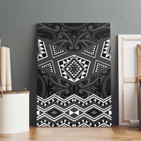 New Zealand Aotearoa Canvas Wall Art Black Taniko Art Maori Pattern