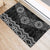 New Zealand Aotearoa Rubber Doormat Black Taniko Art Maori Pattern